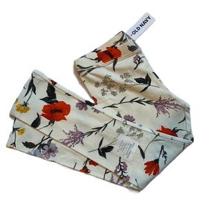 Old Navy 5T Floral White Red Yellow Multicolored Print Full Length Leggings